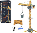 Grue à tour télécommandée INV, grue de chantier 6 canaux 2,4 GHz, radiocommandée de 128 cm de haut, grue élévatrice pour enfants avec tour et télécommande (Tour A)