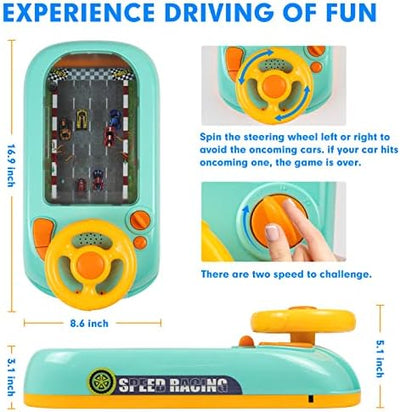 Voiture de Course Électronique Jeu d'Aventure avec Volant Jouet de Conduite Véhicule de Simulation Avec Musique et Sons Pour Enfants