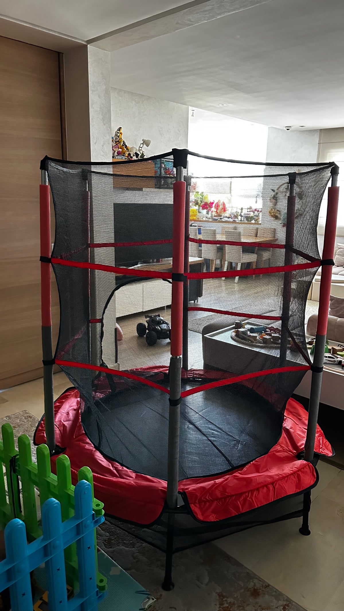 Trampoline Enfant 140 cm avec Filet de Sécurité – Intérieur & Extérieur