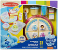 les indices et vous de Melissa & Doug Blue ! Ensemble de jeu de fête d'anniversaire en bois