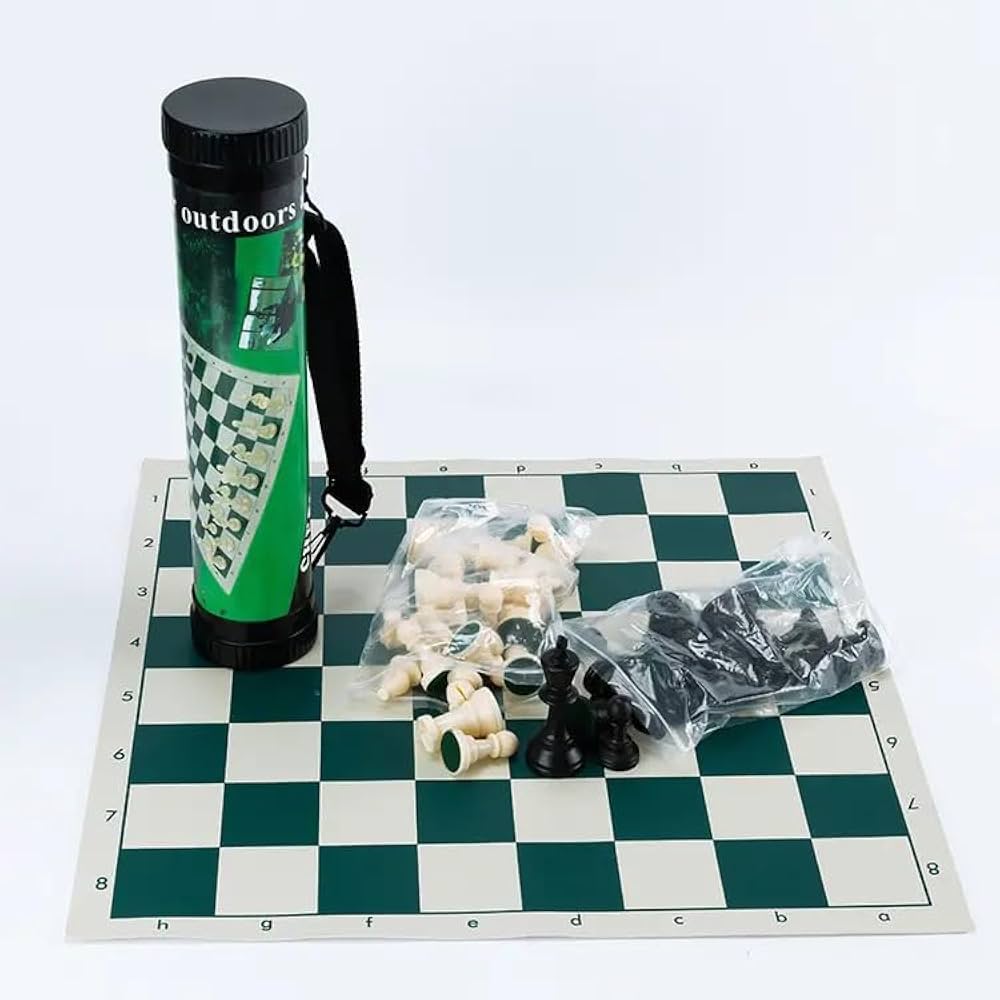 Tapis d'Échecs Enroulable Grand Format avec Tube