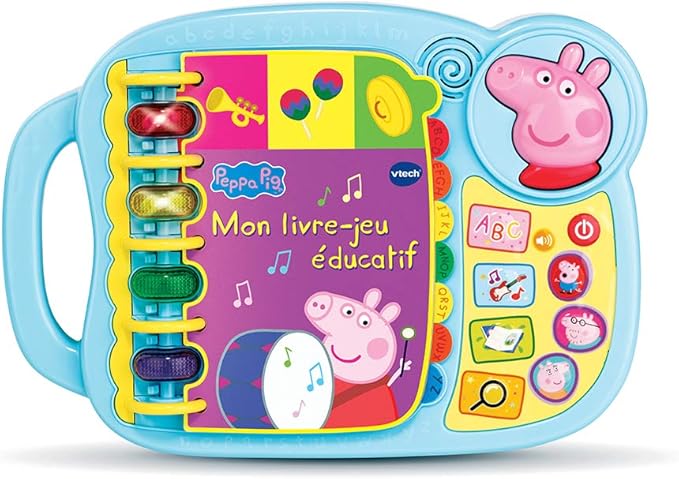 VTech Peppa Pig – Mon Livre-Jeu Éducatif Interactif – 18 Mois à 5 Ans