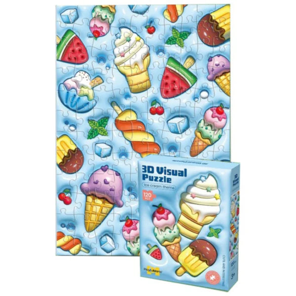 Puzzle visuel 3D PlayfulMario de 120 pièces sur le thème des glaces.