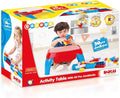 Dolu 30-piece Jumblocks activity table set in red and blue