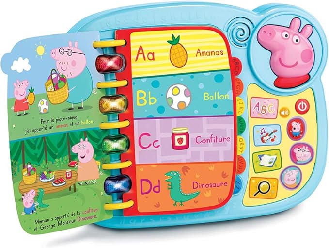 VTech Peppa Pig – Mon Livre-Jeu Éducatif Interactif – 18 Mois à 5 Ans