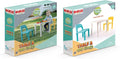 Dolu Toys "Study Time" plastic table and two chairs set in blue and yellow.