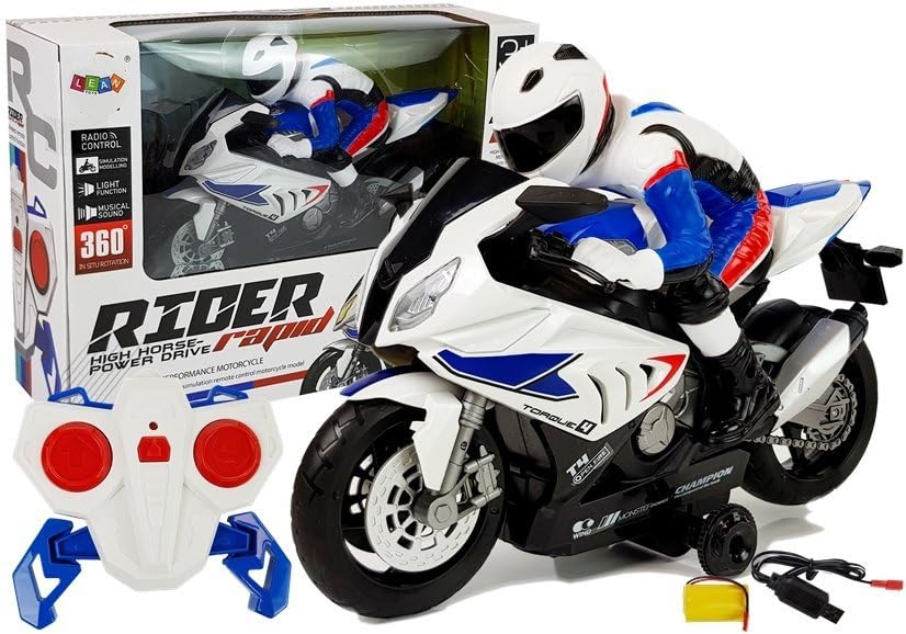 Moto acrobatique télécommandée Nasyonel Toys Rider Rapid avec rotation à 360 degrés
