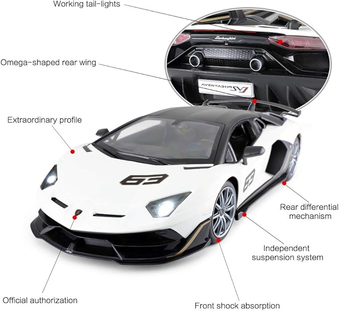 Lamborghini Aventador SVJ Performance 1:14 – Blanc (2,4GHz)