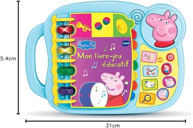 VTech Peppa Pig – Mon Livre-Jeu Éducatif Interactif – 18 Mois à 5 Ans