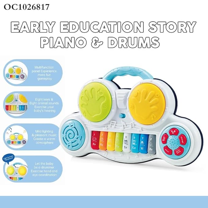 Youleen Early Education Story Piano & Drums musical toy