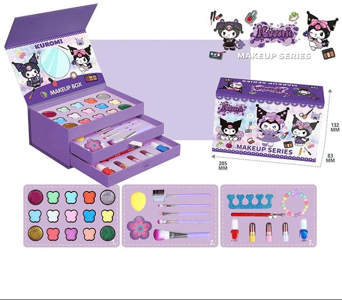 Coffret « Série Maquillage » sur le thème de Kuromi de Sanrio