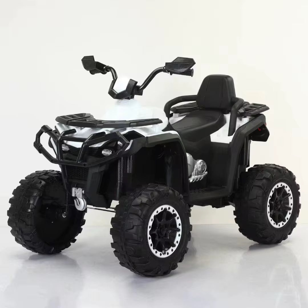 Quad Électrique Enfant 12V – ATV Tout-Terrain Blanc