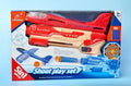 Pistolet Lance-Avion 2-en-1 avec Cible, Fléchettes et Balles Mousse – Jouet de Tir pour Enfant 6 Ans et +