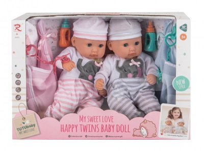 Coffret Poupées Jumeaux Happy Twins avec Accessoires – Dès 3 Ans