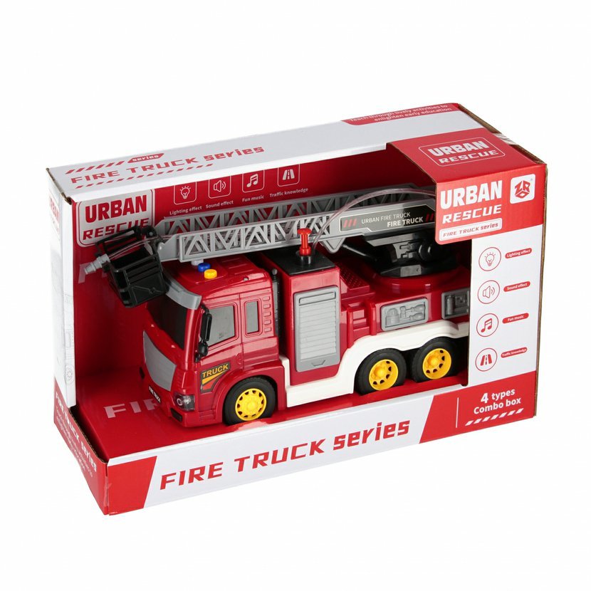 Camion de Pompiers 31 cm – Citerne à Eau, Échelle Télescopique, Lumières & Sons