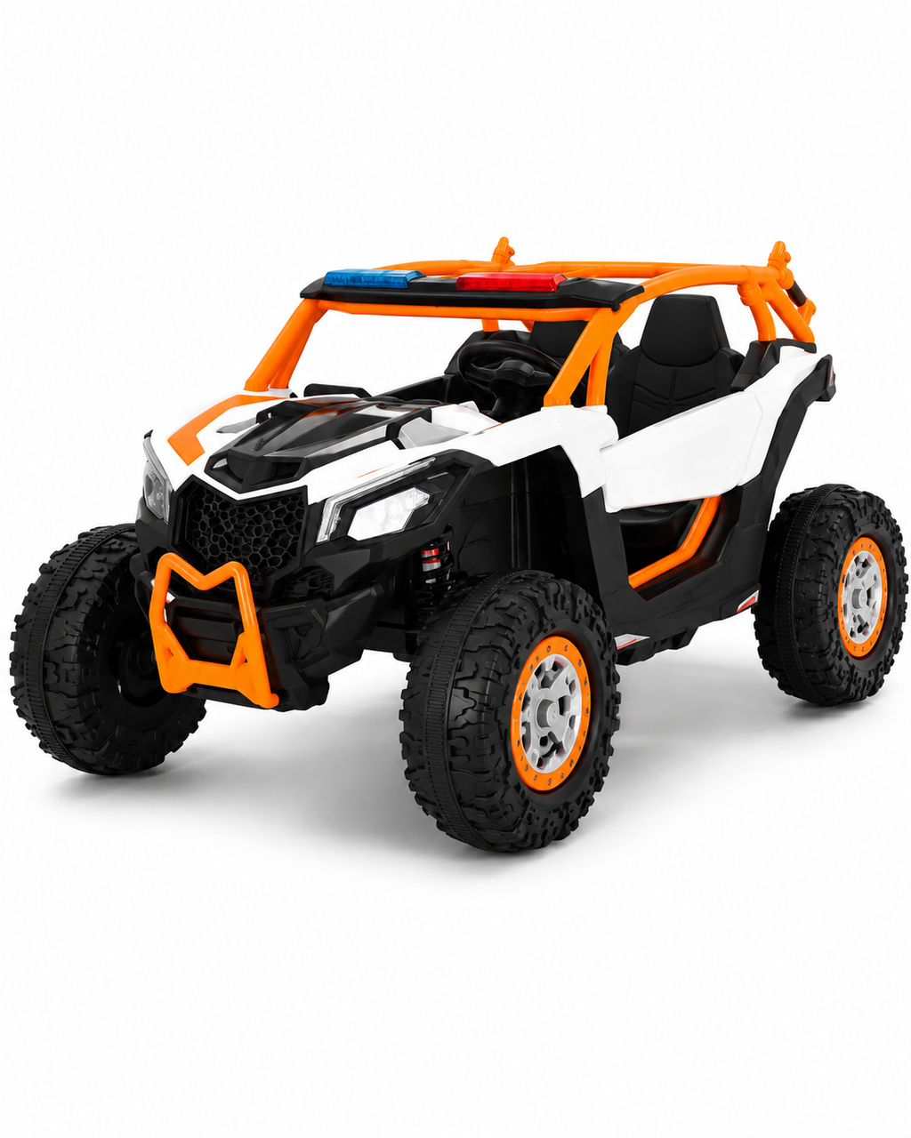 Voiture Électrique Enfant Buggy Tout-Terrain Blanc – Design Sport, Grandes Roues & Style Off-Road