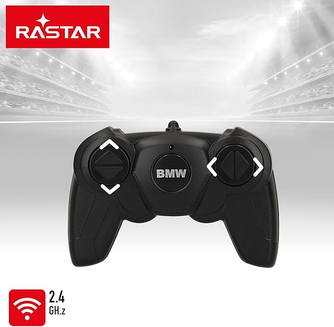 Rastar BMW M4 CSL 1:16 – Voiture RC Officielle, Noir Mat, LED, Télécommande