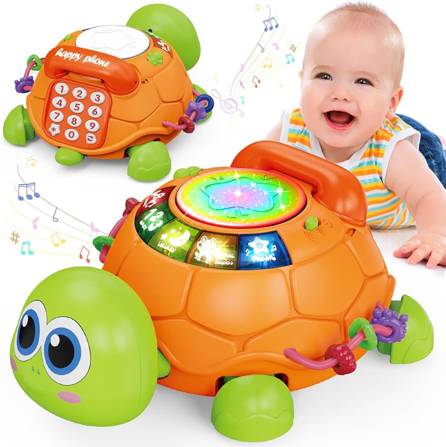 Crawling Phone Turtle musical baby toy