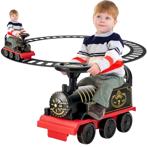 Train Porteur Électrique pour Enfants dès 2 Ans – Avec Rails, Lumières & Sons 🚂