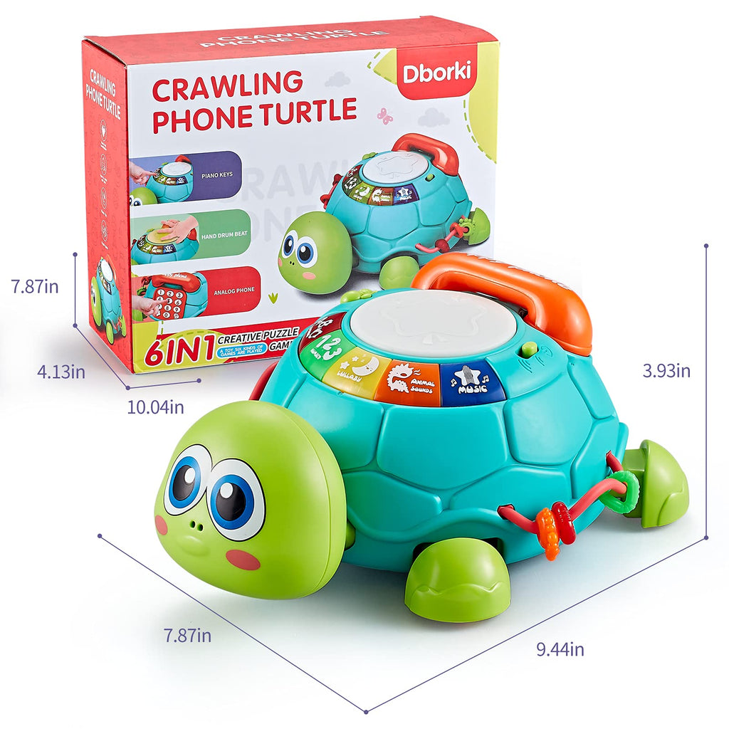 Crawling Phone Turtle musical baby toy