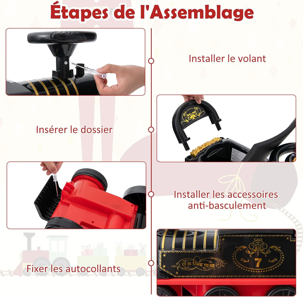 Train Porteur Électrique pour Enfants dès 2 Ans – Avec Rails, Lumières & Sons 🚂