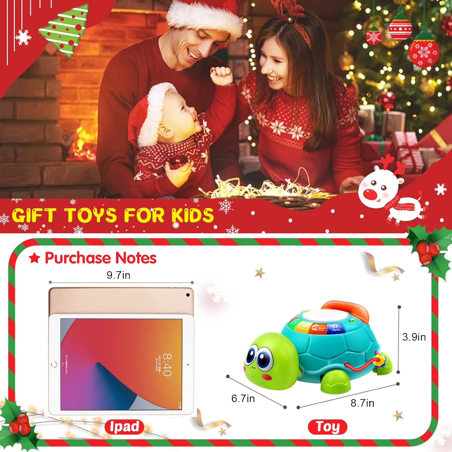 Tortue Interactive Éducative 6–12 Mois