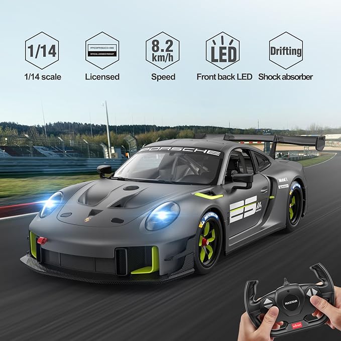 Rastar Porsche 911 GT2 RS Clubsport 25 1:14 – RC Officielle, LED, 2.4G