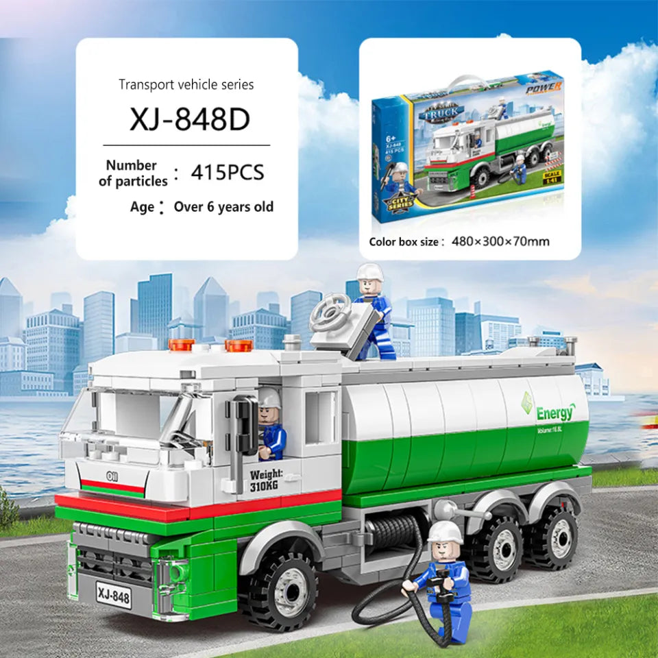 BBlock City Series Tanker Truck building block set