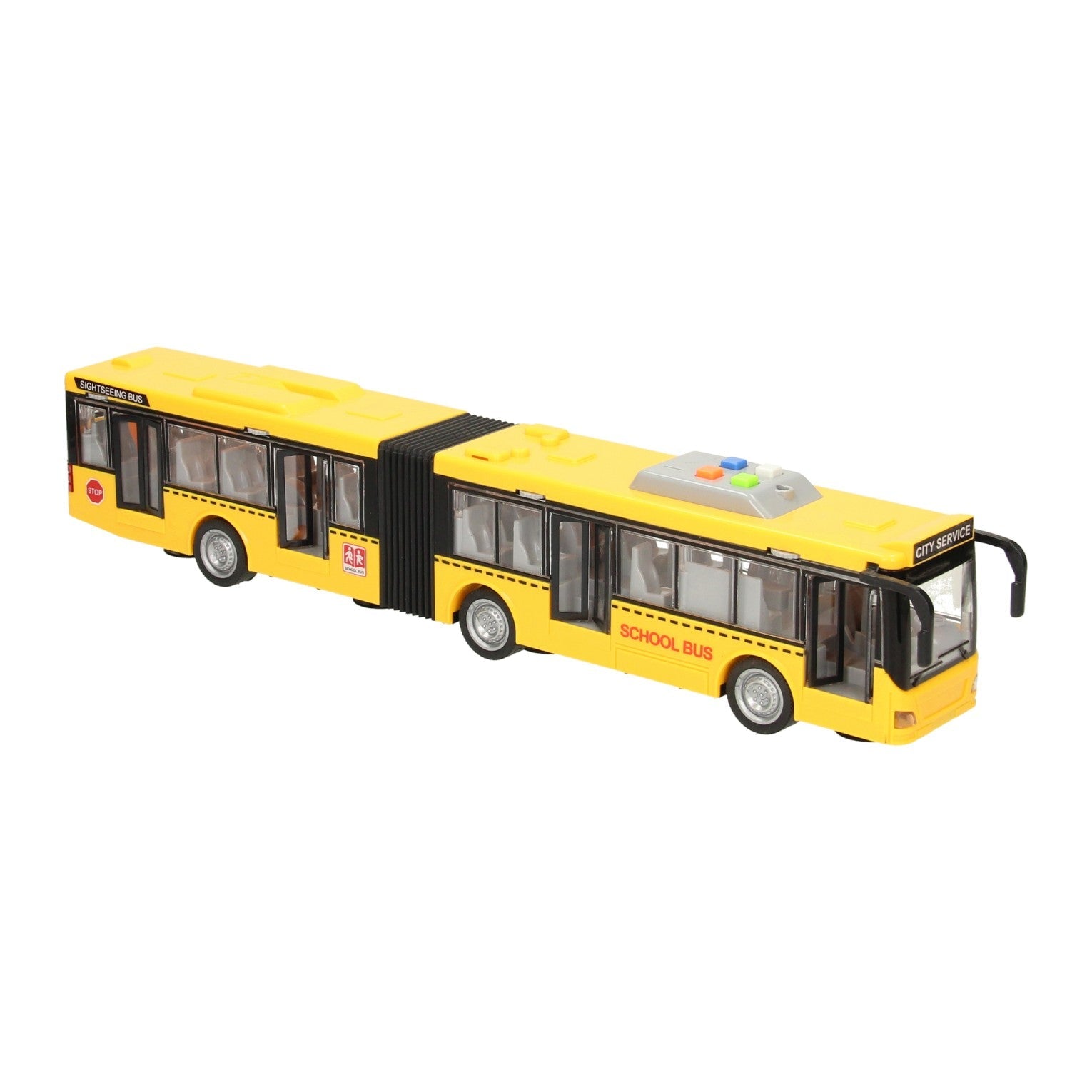 Bus Scolaire Articulé – Lumières & Sons (44,3 cm)