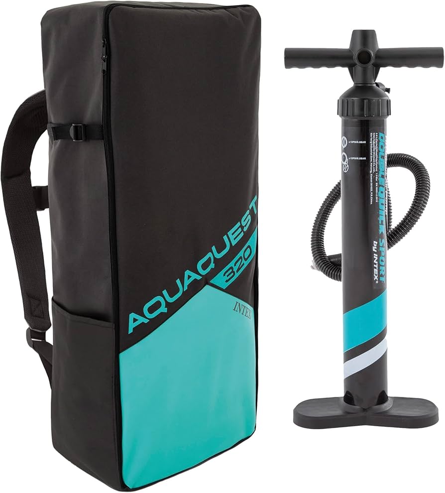 Paddle Gonflable Intex AquaQuest 320 – SUP 320 cm avec Pagaie, Pompe & Sac de Transport