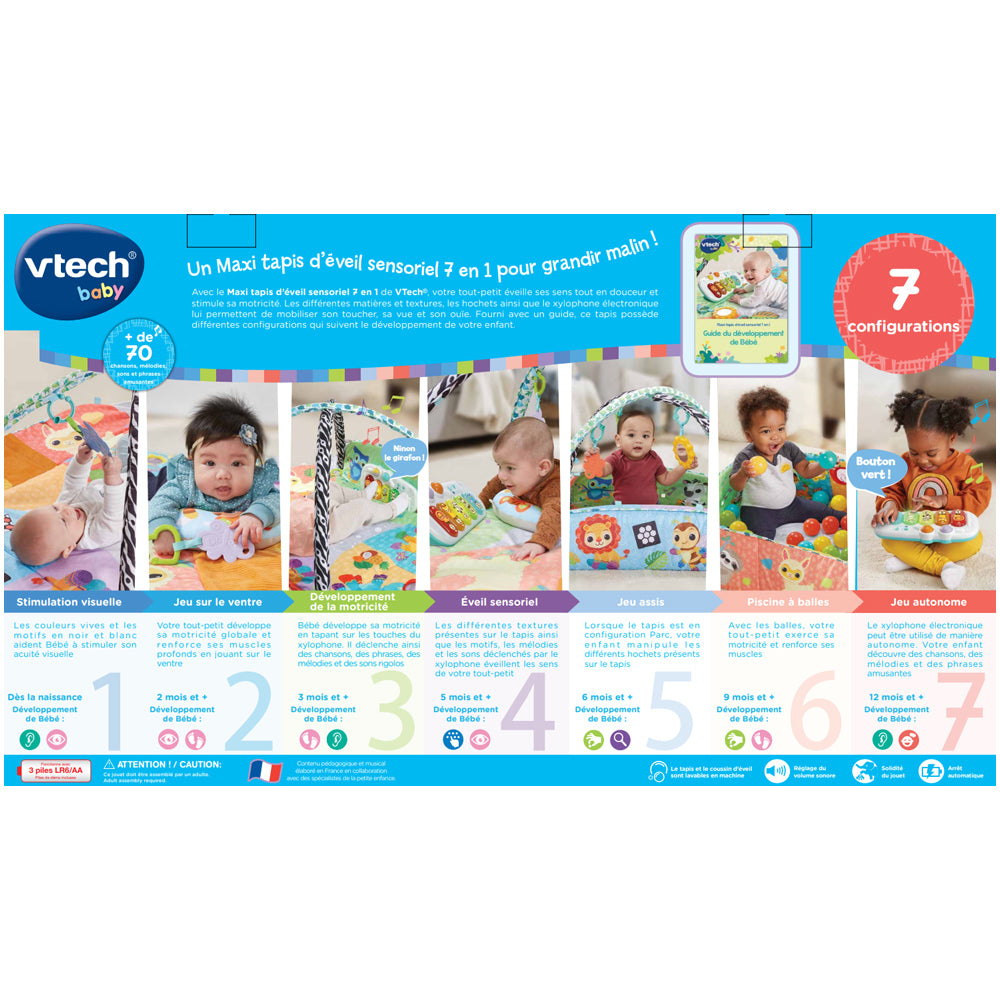 Maxi tapis d'éveil sensoriel 7 en 1-VTech