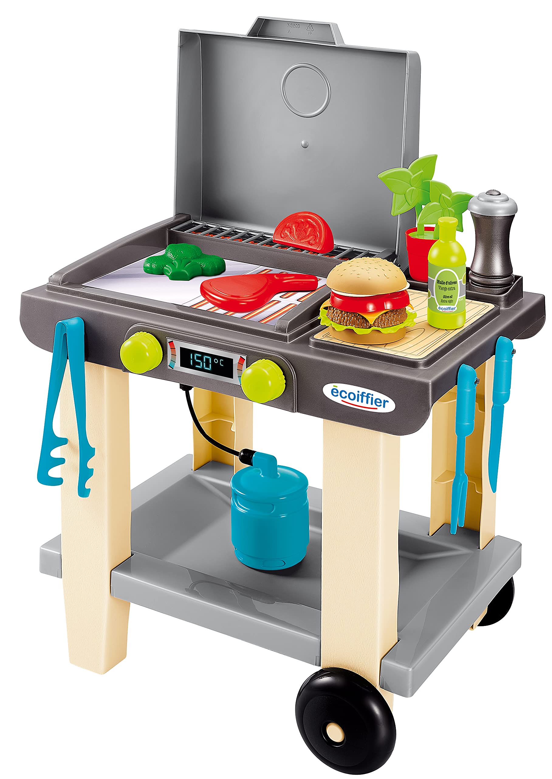 Barbecue Jouet Ecoiffier 23 Pièces – Grill d’Imitation Enfant avec Accessoires dès 18 Mois