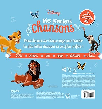 LE ROI LION - Mes Premières Chansons - Livre sonore - Disney