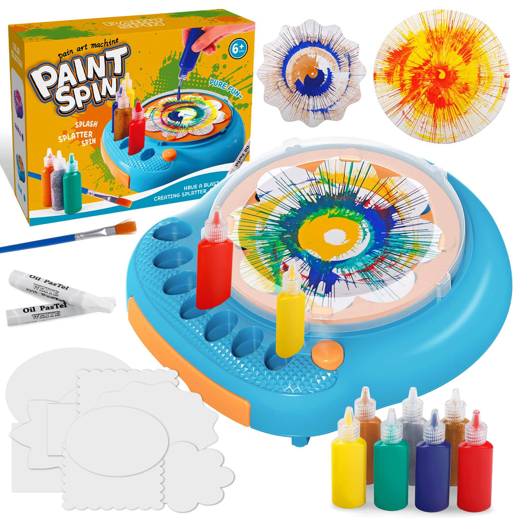 Kit de peinture rotative artistique conçu pour les enfants de 6 ans et plus.
