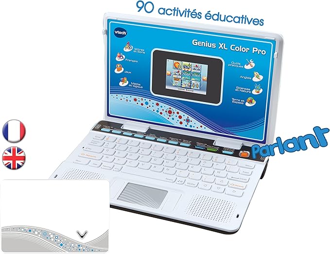 Ordinateur Éducatif Bilingue VTech Genius XL Color Pro – 90 Activités – 6 à 11 Ans