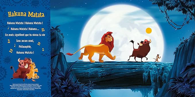 LE ROI LION - Mes Premières Chansons - Livre sonore - Disney