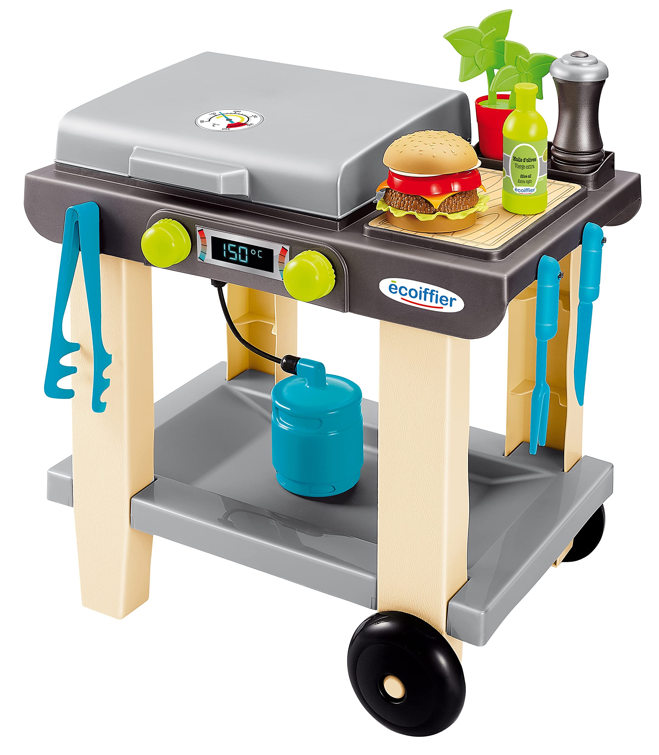 Barbecue Jouet Ecoiffier 23 Pièces – Grill d’Imitation Enfant avec Accessoires dès 18 Mois