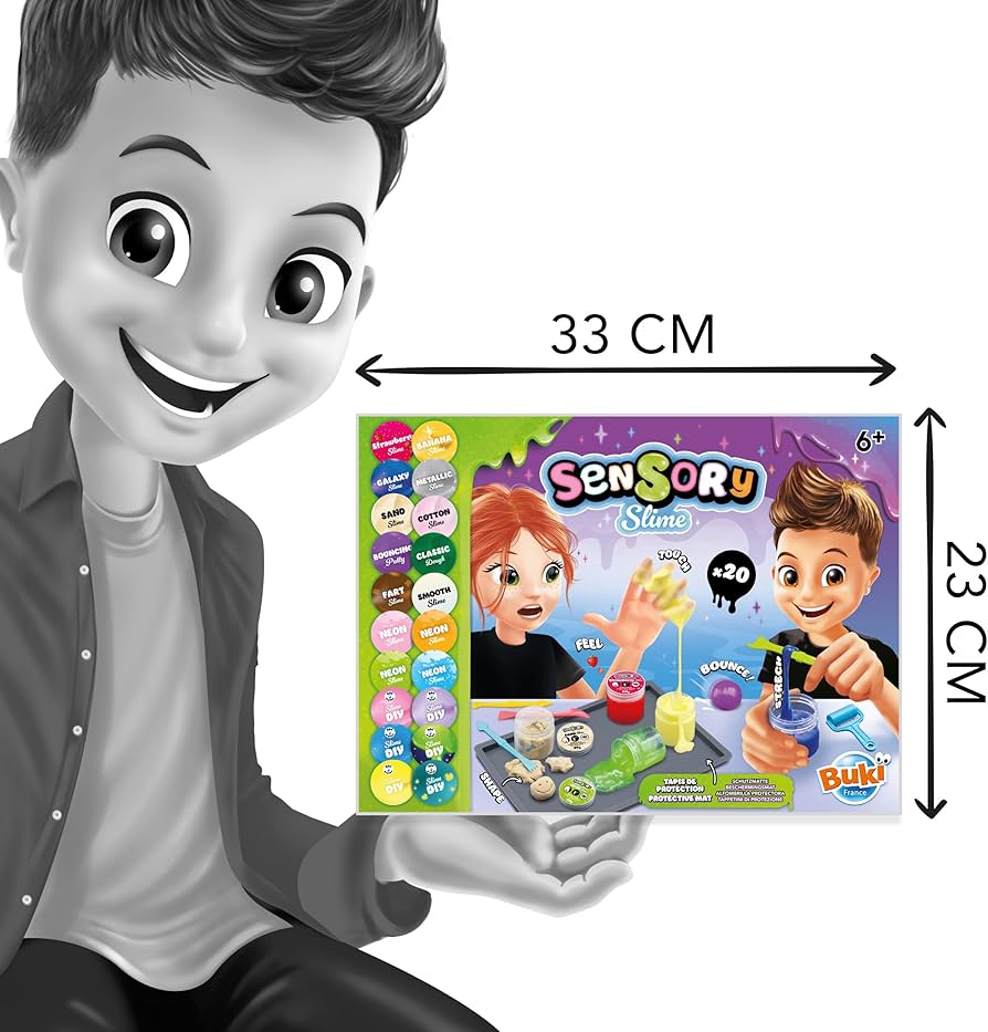 Boîte du kit de slime sensoriel Buki