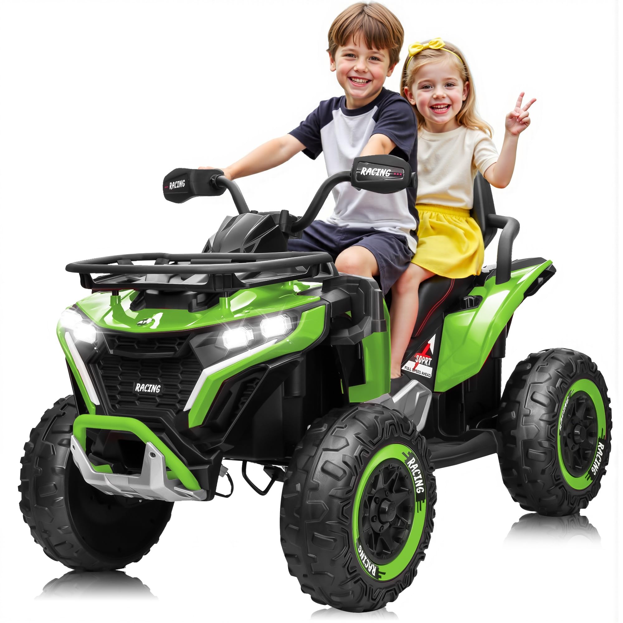 Quad Électrique Enfant 12V – ATV Tout-Terrain Vert