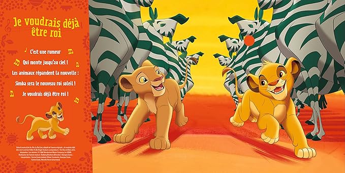 LE ROI LION - Mes Premières Chansons - Livre sonore - Disney