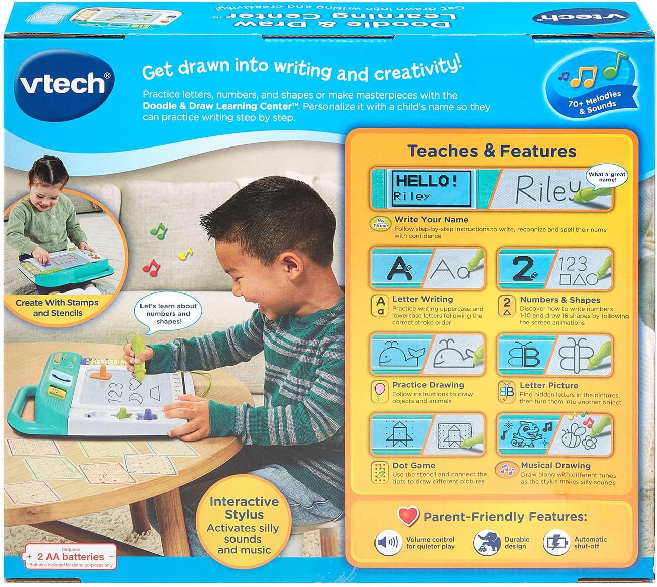 VTech Doodle & Draw – Tableau Magique Éducatif Interactif avec Stylet – 3 à 6 Ans