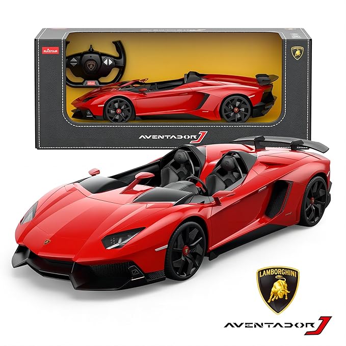 Rastar Lamborghini Aventador J 1:12 – Voiture RC Officielle, LED, 2.4G
