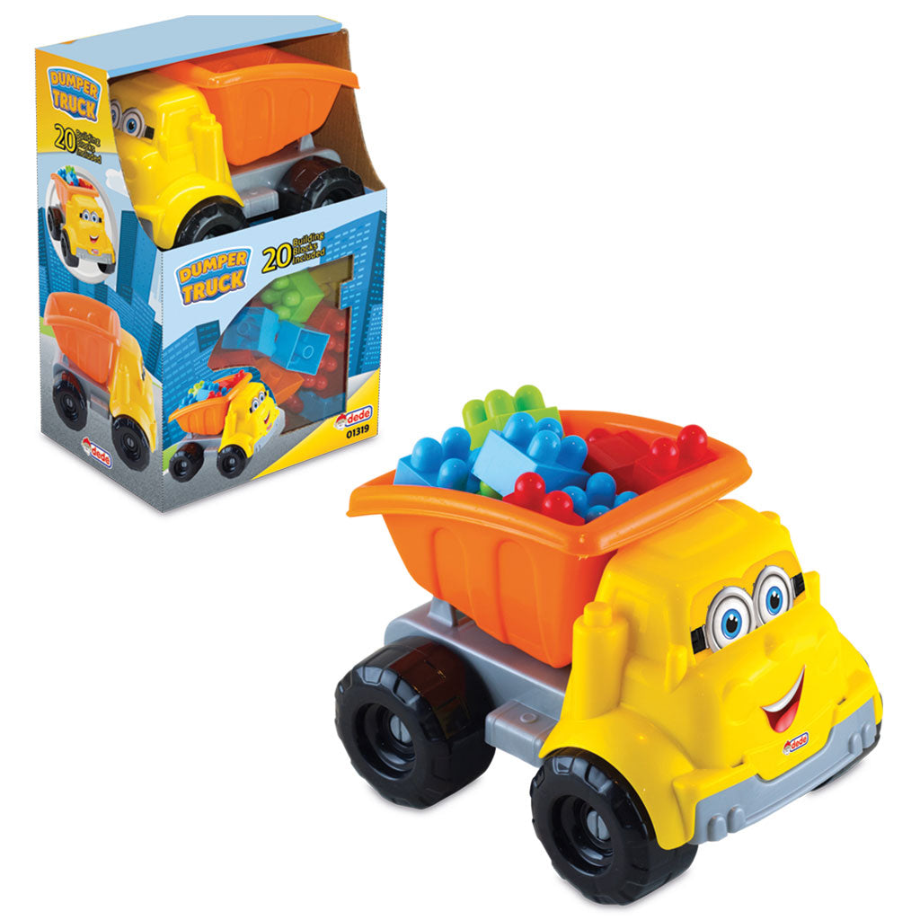 dumper truck with 20 building blocks