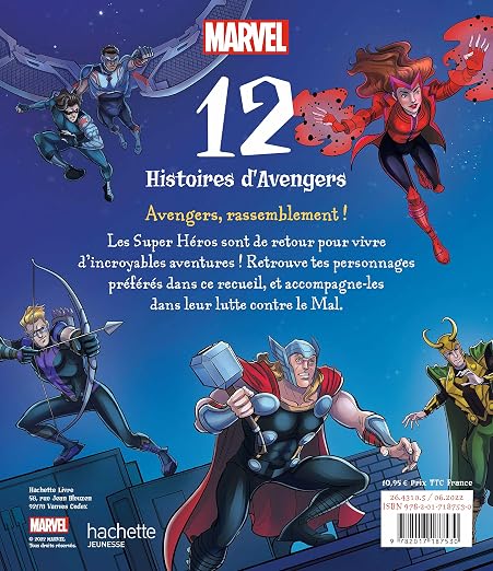 Livre Marvel – 12 Histoires d’Avengers pour Enfants