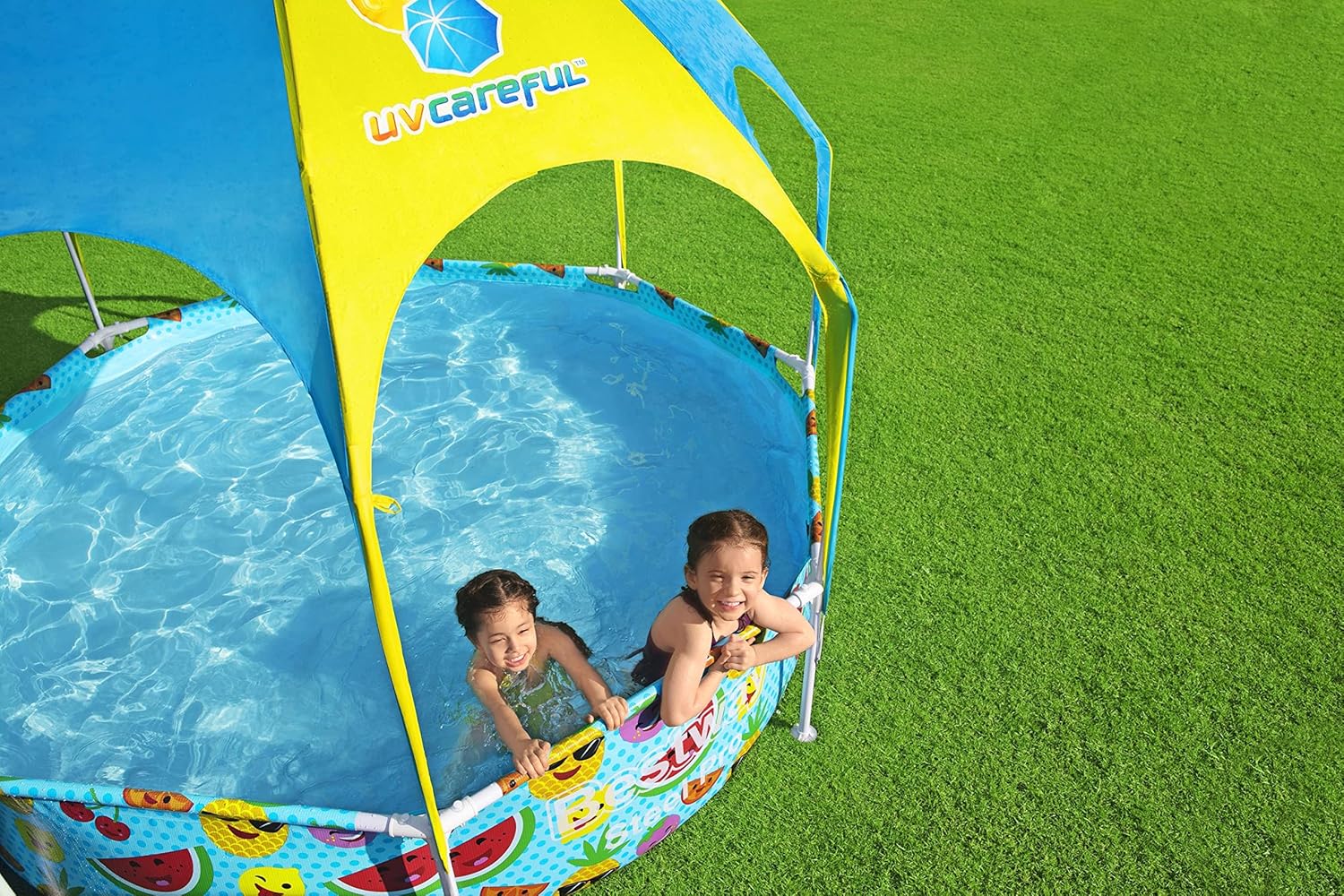 Piscine Bestway Steel Pro 2,44 m avec Toit Pare-Soleil UV – Piscine Enfant Familiale