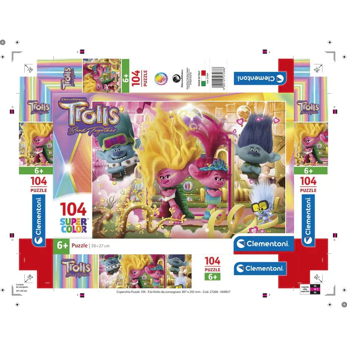 TROLLS 2 - 104 PIÈCES