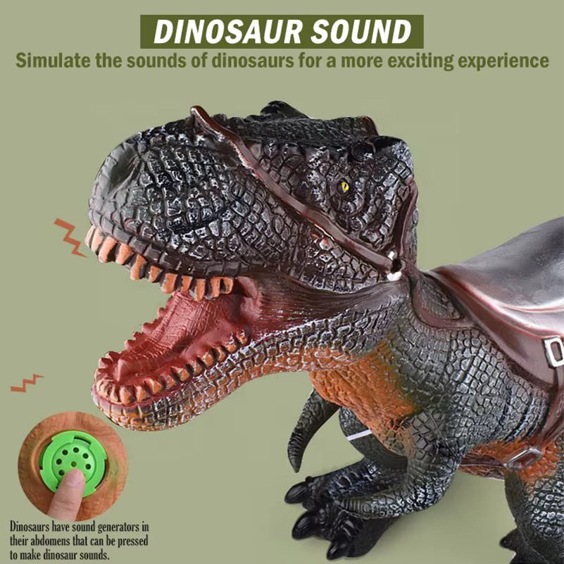 Dinosaure T-Rex Porteur Géant avec Selle & Son Réaliste – 2 Ans et Plus