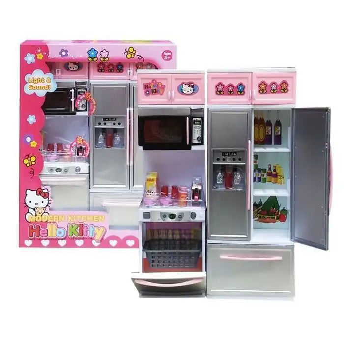 Cuisine Hello Kitty 2 Modules – Four, Micro-ondes et Réfrigérateur dès 3 Ans