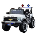 Voiture Électrique Chevrolet électrique Police pour Enfant – 2 Places, Télécommande Parentale & Fonction MP3 - Blanc