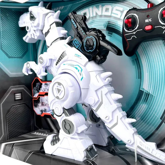 Robot Dinosaure Télécommandé (RC) avec Effet Fumée, Sons et Lumières LED – Jouet Interactif Rechargeable